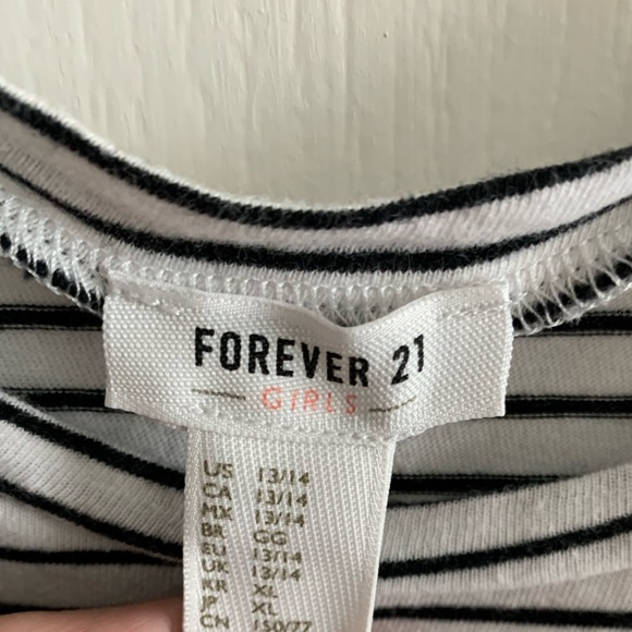 White with black stripes dress by Forever 21 girls size XL - Picture 2 of 3